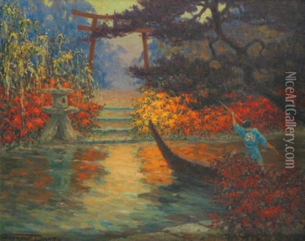 Jardin Japonais Oil Painting - Georges Dantu