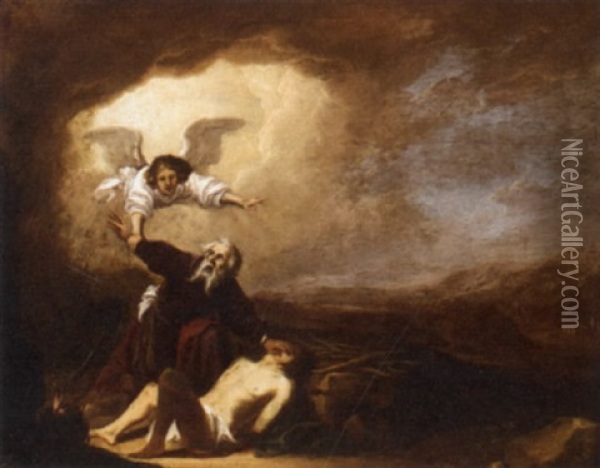 The Sacrifice Of Isaac Oil Painting - Jan Dirksz. Both