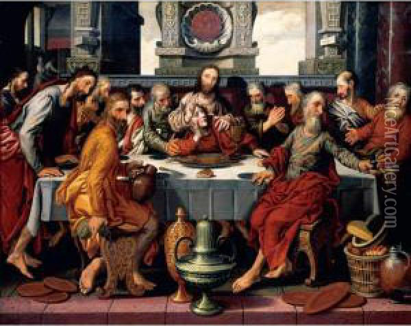 The Last Supper Oil Painting - Pieter Pietersz
