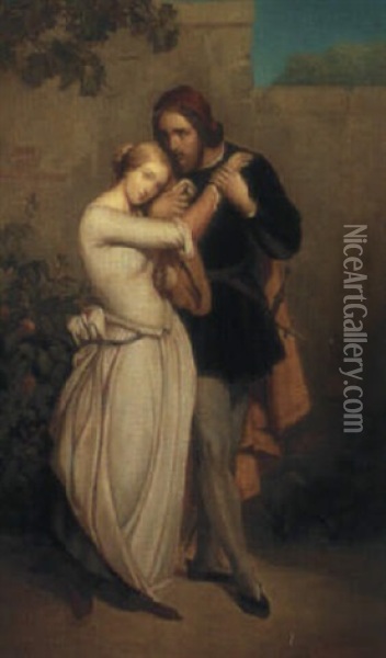 Faust And Margaretha Oil Painting - Ary Scheffer