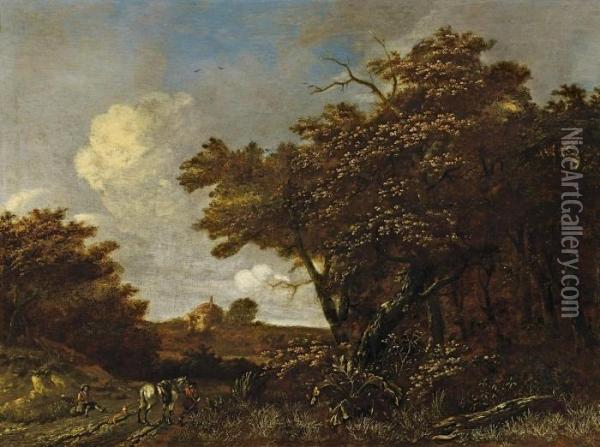 Landschaft Mitjagern Oil Painting - Jacob Van Ruisdael