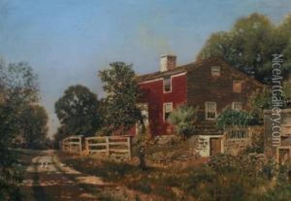 Barn, New England Oil Painting - Henry Pember Smith