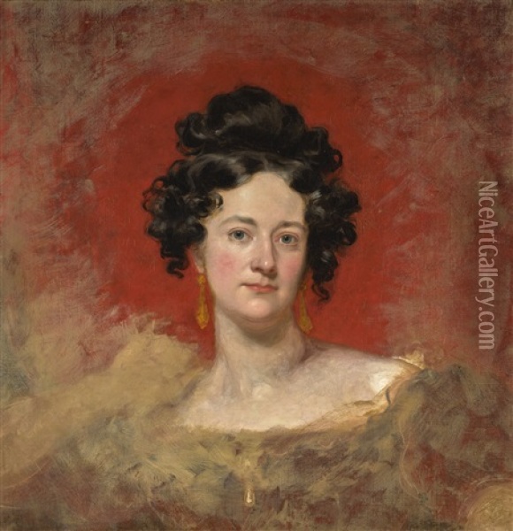 Portrait Of Wilhelmina Bowlby (1798-1834) Oil Painting - Thomas Lawrence