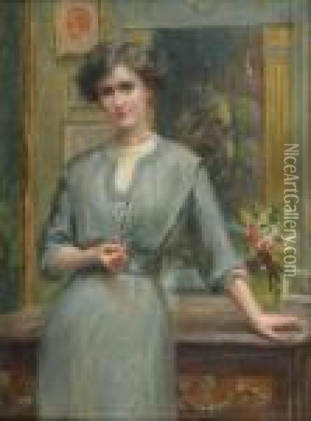 Portrait De Madelon Oil Painting - Emile Vernon