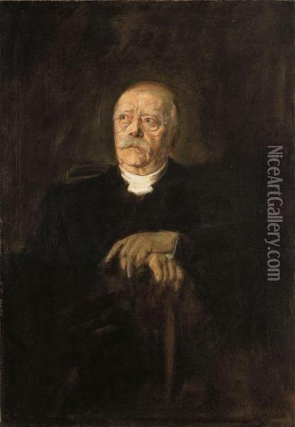 Otto Furst Von Bismarck Oil Painting - Franz von Lenbach