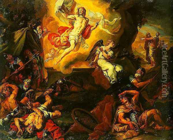 The Resurection of Christ Oil Painting - Johann Karl Loth
