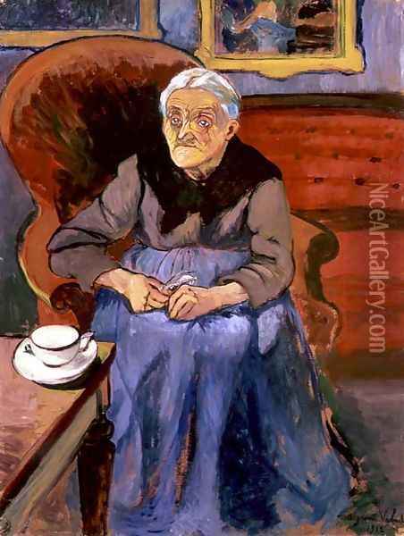 Portrait of an Old Lady, 1912 Oil Painting - Suzanne Valadon