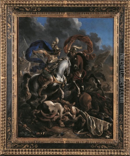 Duel De Cavaliers Oil Painting - Vincent Adriaenssen