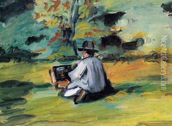 A painter in the work Oil Painting - Paul Cezanne
