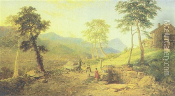 Dolgelly Near Caderldris Oil Painting - Edmund John Niemann