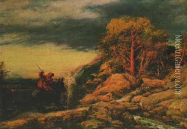 Baalem And The Ass Oil Painting - John Linnell