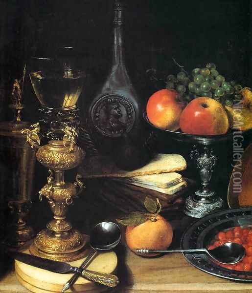 Cupboard (detail) Oil Painting - Georg Flegel