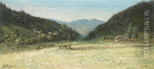 Mountain Landscape Oil Painting - Ilie Burghele