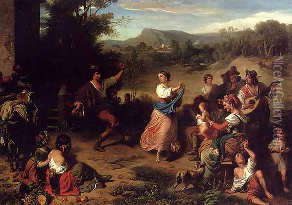 The Fiesta Oil Painting - Louis-Leopold Robert