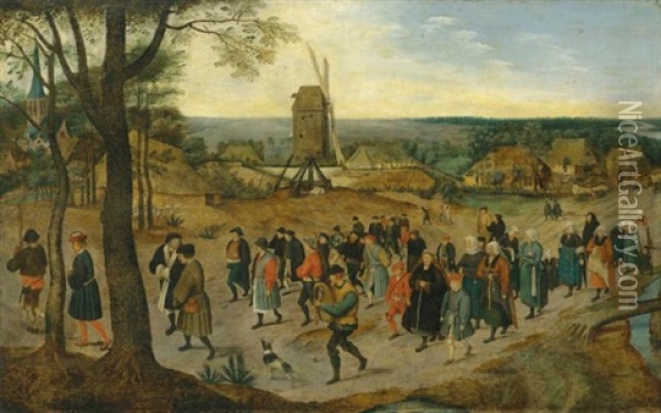The Wedding Procession Oil Painting - Pieter Brueghel the Younger