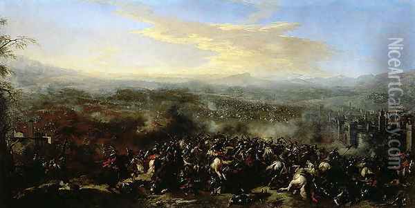 The Battle of Nordlingen in 1634 Oil Painting - Giacomo Cortese (see COURTOIS, Jacques)
