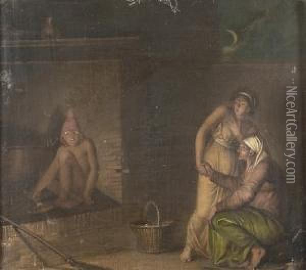 Geisterstunde. Oil Painting - Johann Henry Fuseli
