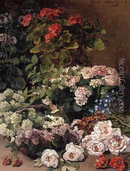 Spring Flowers 1864 Oil Painting - Claude Oscar Monet