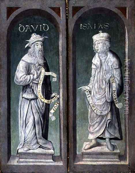 David and Isaiah Oil Painting - Flandes Juan de