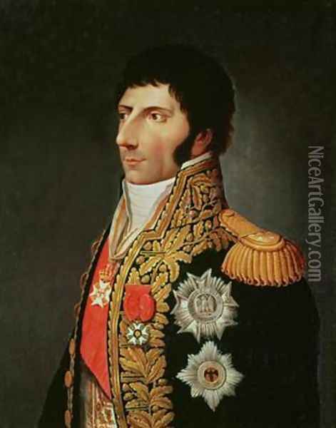 Portrait of Marshal Charles Jean Bernadotte 1763-1844 1805 Oil Painting - Johann Jacob de Lose
