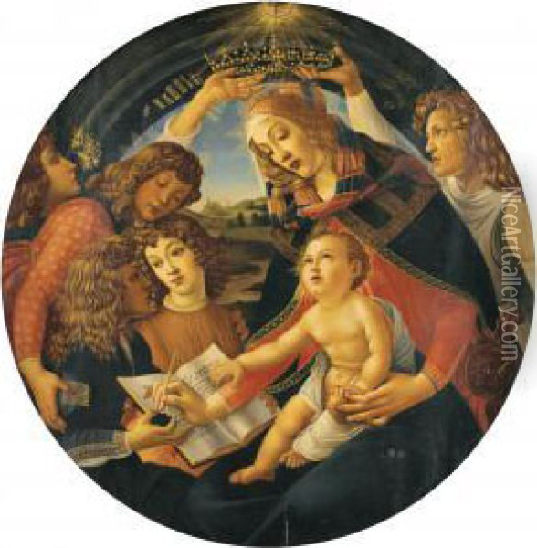 Madonna Of The Magnificat Oil Painting - Sandro Botticelli