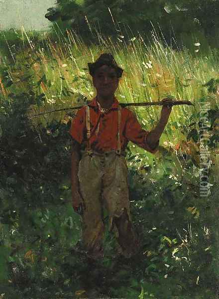 Going Fishing Oil Painting - William Gilbert Gaul