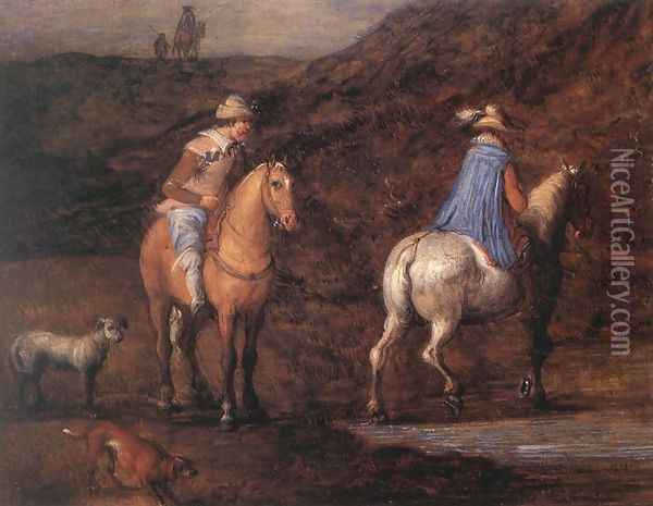 Travellers on the Way [detail: 1] Oil Painting - Jan The Elder Brueghel
