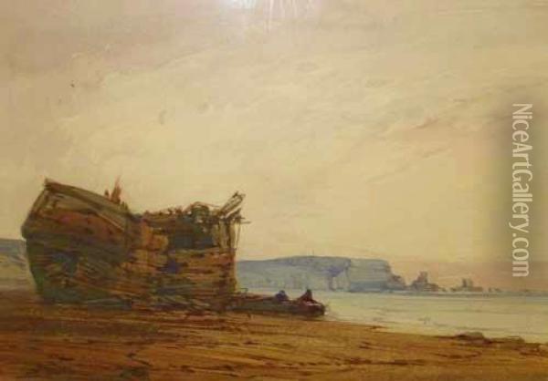 Hulk On The Shore Oil Painting - John Callow