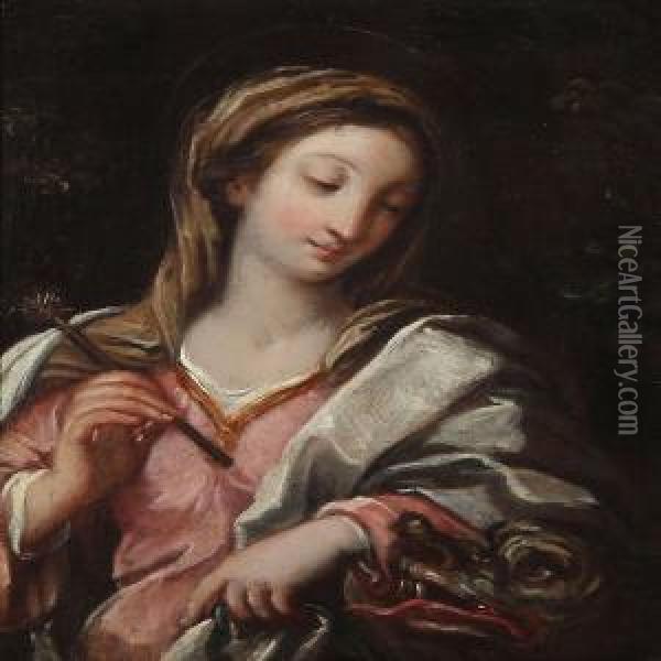 Saint Margaret And The Dragon Oil Painting - Francesco Trevisani