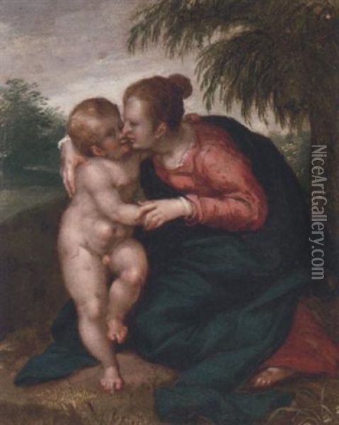 The Madonna And Child Oil Painting - Hans Rottenhammer the Elder