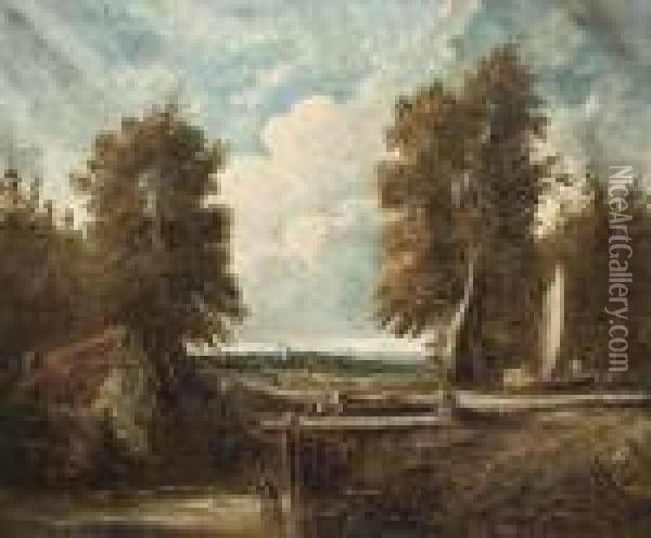 Lock Scene Oil Painting - John Constable