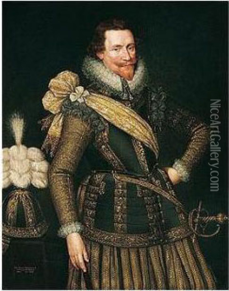 Portrait Of Sir James Henderson Of Fordell Oil Painting - Jan Anthonisz Van Ravesteyn