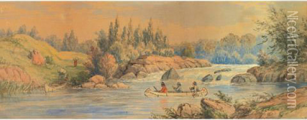 Rocky Portage, Nipigon River Oil Painting - Frederick Arthur Verner