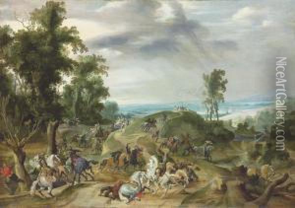 A Cavalry Battle Oil Painting - Pieter Snayers