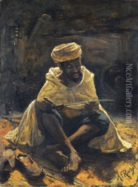 La Sentinelle Oil Painting - Albrecht Reicher