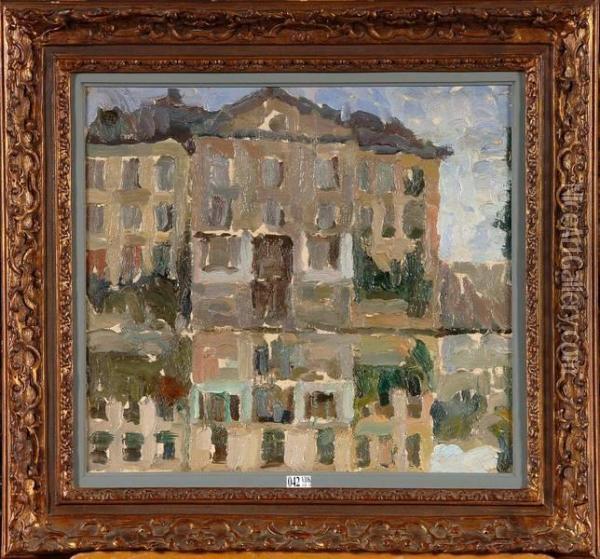 Maison Sur Le Canal A Gand Oil Painting - Albert Baertsoen