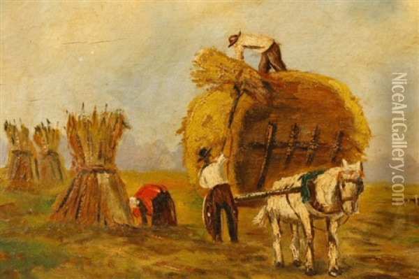 Wheat Harvest Oil Painting - Willem Hamel