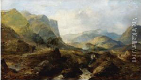 Highland Landscape Oil Painting - Horatio McCulloch