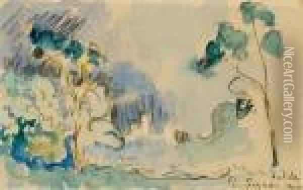Antibes Oil Painting - Paul Signac
