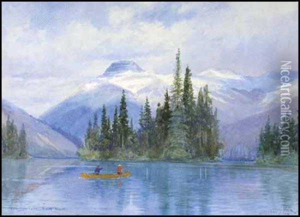 Vermilion Lake, Banff, Nwt [sic] Oil Painting - Frederic Marlett Bell-Smith