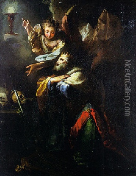 Le Roi David Oil Painting - Jean-Baptiste Despax