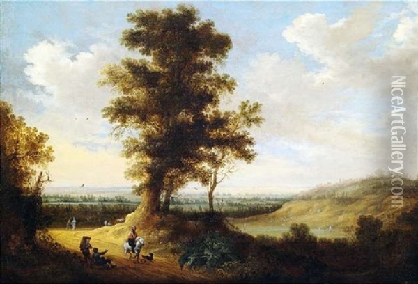 Weite Landschaft Mit Reisenden Oil Painting - Johannes Pietersz Schoeff