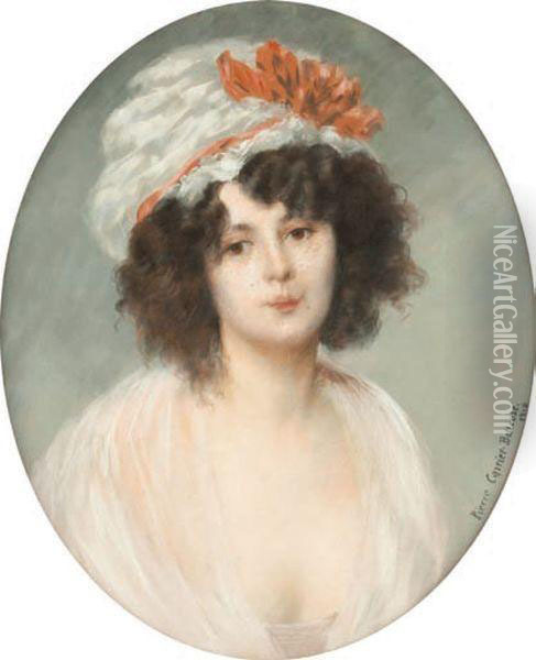 Portrait De Jeune Fille Oil Painting - Pierre Carrier-Belleuse