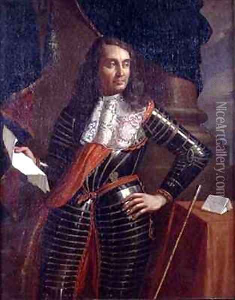 Portrait of Count Alfonso di Novellara Oil Painting - Benedetto & Cesare Gennari