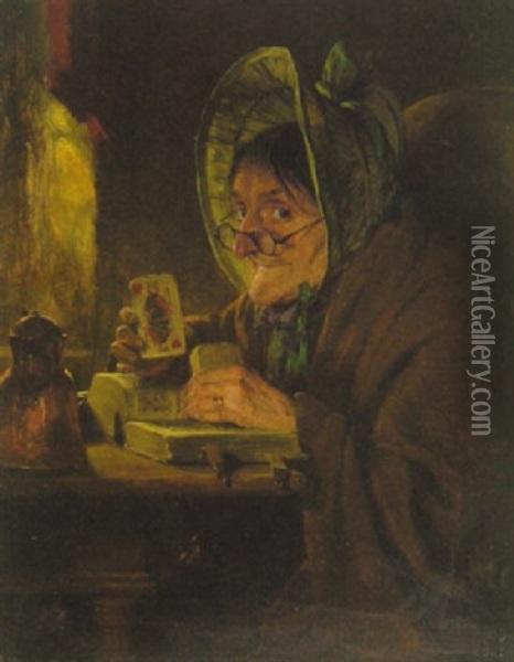 Wahrsagerin Oil Painting - Hugo Wilhelm Kauffmann