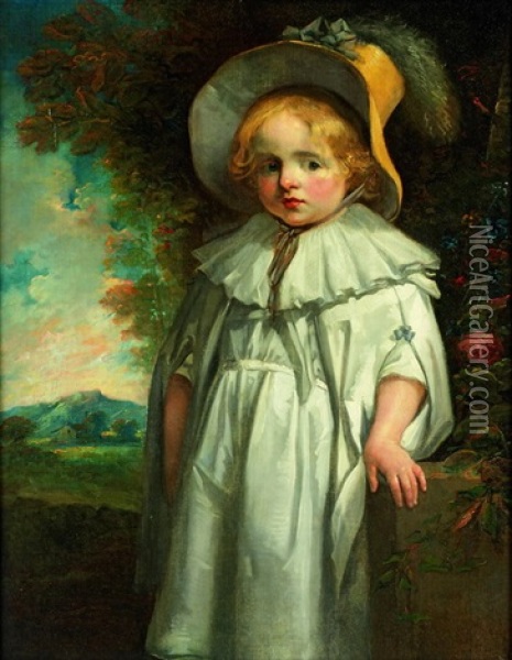 Little Miss Chaddock Oil Painting - Sir John Hoppner