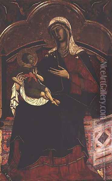 Virgin and Child Oil Painting - Siena Guido da