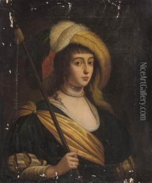 Portrait Of A Lady Oil Painting - Jan Van Bijlert