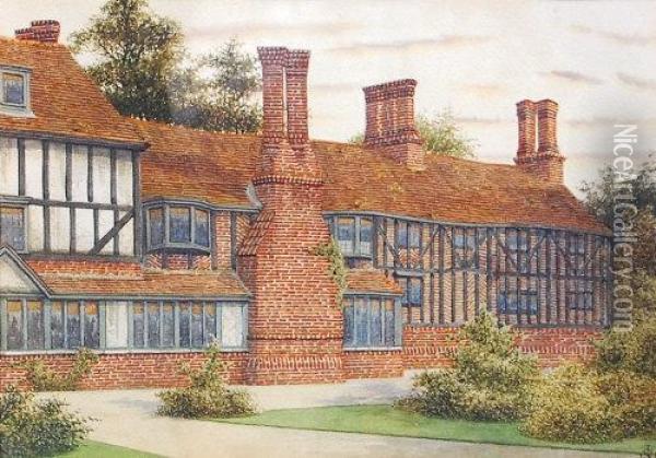 The Old Hall, Near Horsham In Kent Oil Painting - James Lawson Stewart