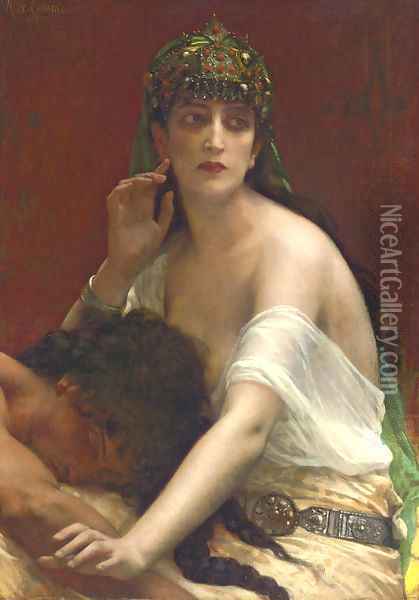 Samson and Delilah Oil Painting - Alexandre Cabanel